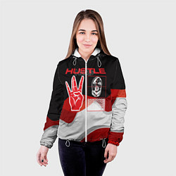 Куртка с капюшоном женская Hustler hustle, цвет: 3D-белый — фото 2