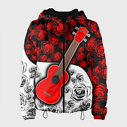 Женская куртка Гитара Розы Контраст
