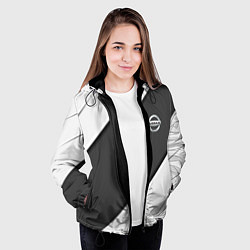 Куртка с капюшоном женская Nissan ниссан авто, цвет: 3D-черный — фото 2