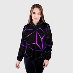 Куртка с капюшоном женская НЕОНОВАЯ ГЕОМЕТРИЯ - NEON, цвет: 3D-черный — фото 2