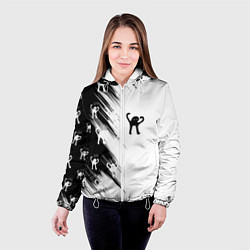 Куртка с капюшоном женская Ъуъ съука чб, цвет: 3D-белый — фото 2
