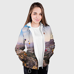 Куртка с капюшоном женская Воздушные Шары!, цвет: 3D-белый — фото 2