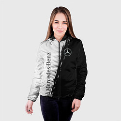 Куртка с капюшоном женская Mercedes-Benz - Sport, цвет: 3D-черный — фото 2