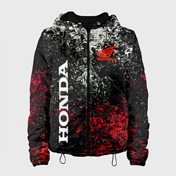 Куртка с капюшоном женская Honda брызги красок, цвет: 3D-черный
