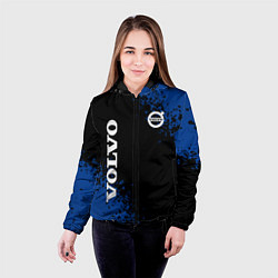 Куртка с капюшоном женская Volvo брызги, цвет: 3D-черный — фото 2