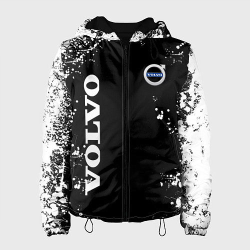 Женская куртка Volvo капли и брызги красок / 3D-Черный – фото 1