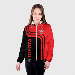 Куртка с капюшоном женская TOYOTA ТОЙОТА, цвет: 3D-белый — фото 2