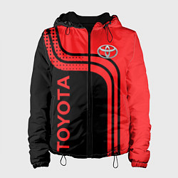 Куртка с капюшоном женская TOYOTA ТОЙОТА, цвет: 3D-черный