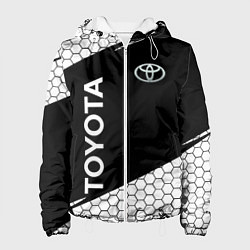 Куртка с капюшоном женская Toyota Sport соты, цвет: 3D-белый