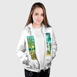 Куртка с капюшоном женская Тропический Рай Бразилии, цвет: 3D-белый — фото 2