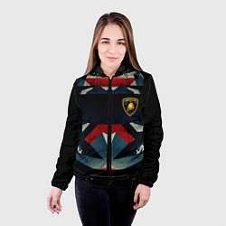 Куртка с капюшоном женская ЛАМБОРГИНИ ТЕКСТУРА, цвет: 3D-черный — фото 2