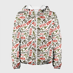 Куртка с капюшоном женская Craft Beer, цвет: 3D-белый