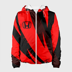 Куртка с капюшоном женская HONDA RED ХОНДА КРАСНЫЙ, цвет: 3D-белый
