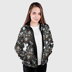 Куртка с капюшоном женская Мёртвые, цвет: 3D-черный — фото 2