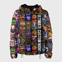 Куртка с капюшоном женская Ultimate Custom Night FNAF, цвет: 3D-черный