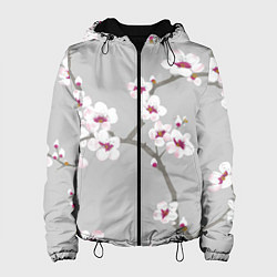 Куртка с капюшоном женская Ранняя весна, цвет: 3D-черный