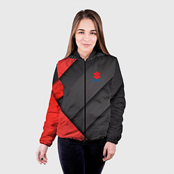 Куртка с капюшоном женская SUZUKI abstraction, цвет: 3D-черный — фото 2