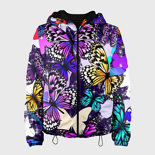 Женская куртка Бабочки Butterflies / 3D-Черный – фото 1