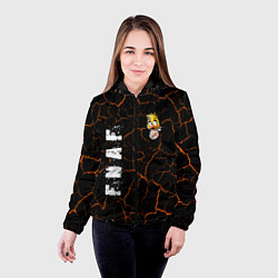Куртка с капюшоном женская FNAF - ЧИКА Трещины, цвет: 3D-черный — фото 2