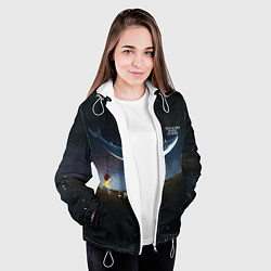 Куртка с капюшоном женская Твоя жизнь это не проблема, которую нужно решить,, цвет: 3D-белый — фото 2