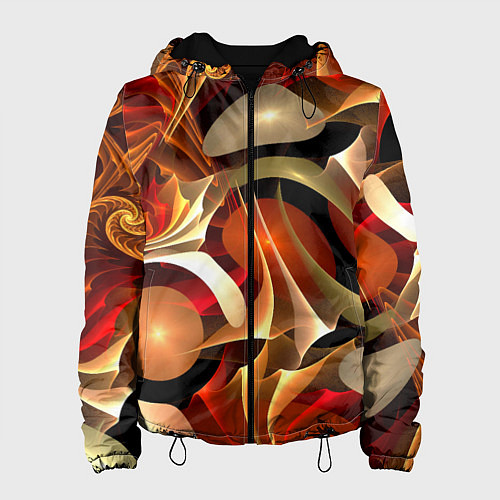 Женская куртка Абстрактные цифровые спирали / 3D-Черный – фото 1
