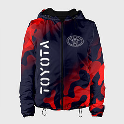 Куртка с капюшоном женская TOYOTA Toyota - Милитари, цвет: 3D-черный