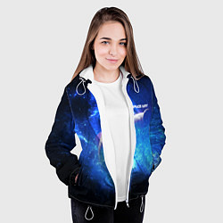 Куртка с капюшоном женская Space art 2022, цвет: 3D-белый — фото 2