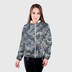Куртка с капюшоном женская Камуфляж Паук Горы, цвет: 3D-белый — фото 2