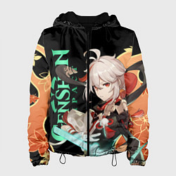 Куртка с капюшоном женская ПАТТЕРН КАДЗУХА - KAZUHA, цвет: 3D-черный