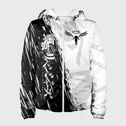 Куртка с капюшоном женская WALHALLA TEAM LOGO BLACK ТОКИЙСКИЕ МСТИТЕЛИ, цвет: 3D-белый