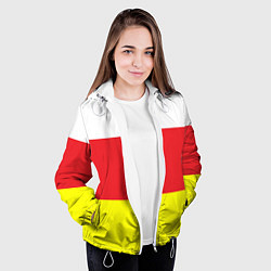 Куртка с капюшоном женская СЕВЕРНАЯ ОСЕТИЯ РЕСПУБЛИКА, цвет: 3D-белый — фото 2