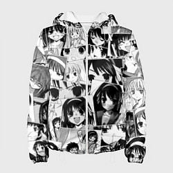 Куртка с капюшоном женская Харухи Судзумия паттерн, цвет: 3D-белый
