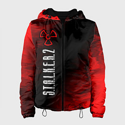 Куртка с капюшоном женская СТАЛКЕР 2 Абстракция По вертикали, цвет: 3D-черный