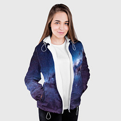 Куртка с капюшоном женская Космос просто космос!, цвет: 3D-белый — фото 2