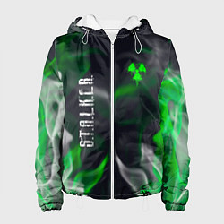 Куртка с капюшоном женская S T A L K E R 2 пламя, цвет: 3D-белый