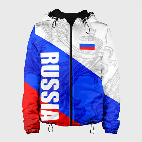 Женская куртка RUSSIA - SPORTWEAR - ТРИКОЛОР / 3D-Черный – фото 1