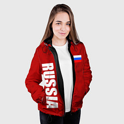 Куртка с капюшоном женская RUSSIA - RED EDITION - SPORTWEAR, цвет: 3D-черный — фото 2