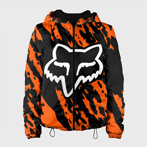 Женская куртка FOX MOTOCROSS ORANGE / 3D-Черный – фото 1