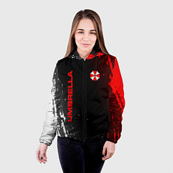 Куртка с капюшоном женская Resident evil амбрелла, цвет: 3D-черный — фото 2