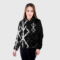 Куртка с капюшоном женская КЛЕЙМО ЖЕРТВЫ - БЕРСЕРК, цвет: 3D-черный — фото 2