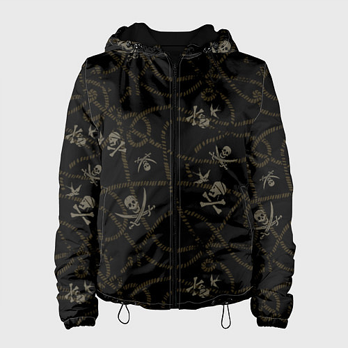 Женская куртка Пираты Карибского моря Паттерн / 3D-Черный – фото 1