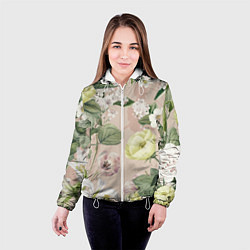Куртка с капюшоном женская Цветы Свадебный Букет, цвет: 3D-белый — фото 2