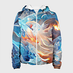 Куртка с капюшоном женская Ice & flame, цвет: 3D-белый