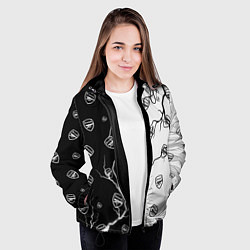 Куртка с капюшоном женская АРСЕНАЛ - Молнии Паттерн, цвет: 3D-черный — фото 2