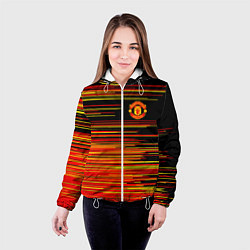Куртка с капюшоном женская Манчестер юнайтед manchester united ФКМЮ, цвет: 3D-белый — фото 2