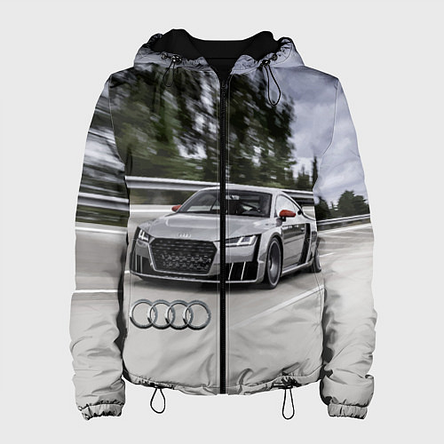 Женская куртка Ауди на скоростном шоссе Audi on the expressway / 3D-Черный – фото 1