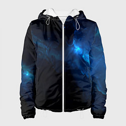 Куртка с капюшоном женская Звезды сквозь облака, цвет: 3D-белый