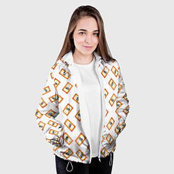 Куртка с капюшоном женская Пищевая сода, цвет: 3D-белый — фото 2