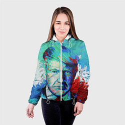Куртка с капюшоном женская Дональд Трамп арт, цвет: 3D-белый — фото 2