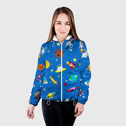 Куртка с капюшоном женская SPACE OBJECTS, цвет: 3D-белый — фото 2